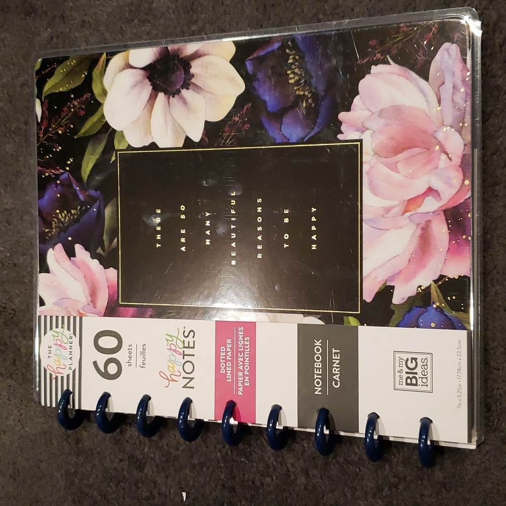The happy planner floral happy notes dotted line paper notebook